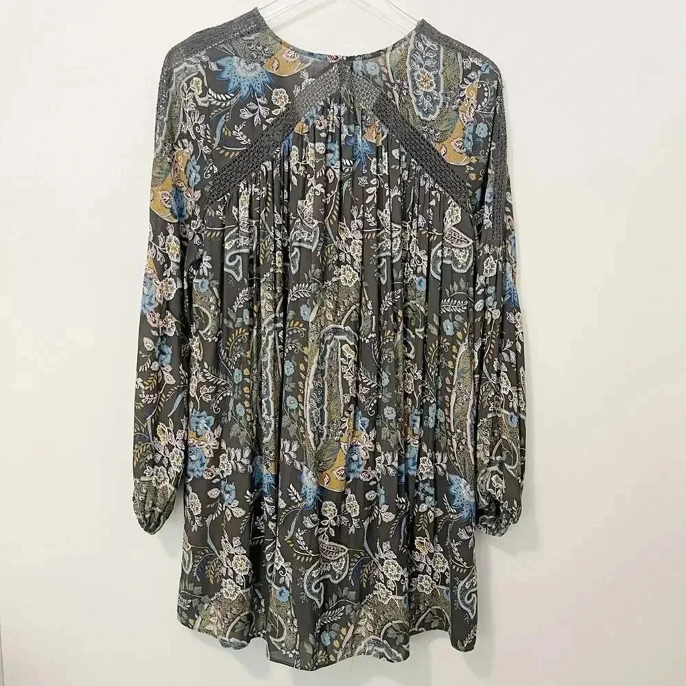 FREE PEOPLE Rain‎ or Shine Paisley Tunic size Small